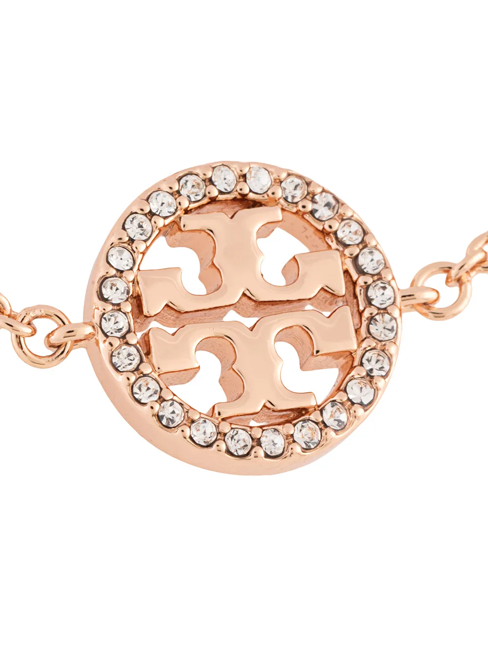 Women Tory Burch CRYSTAL PEARL LOGO NECKLACE - Image 3