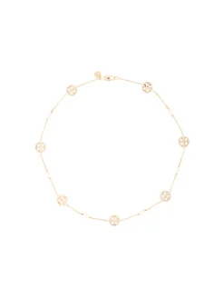 Women Tory Burch CRYSTAL PEARL DELICATE LOGO NECKLACE