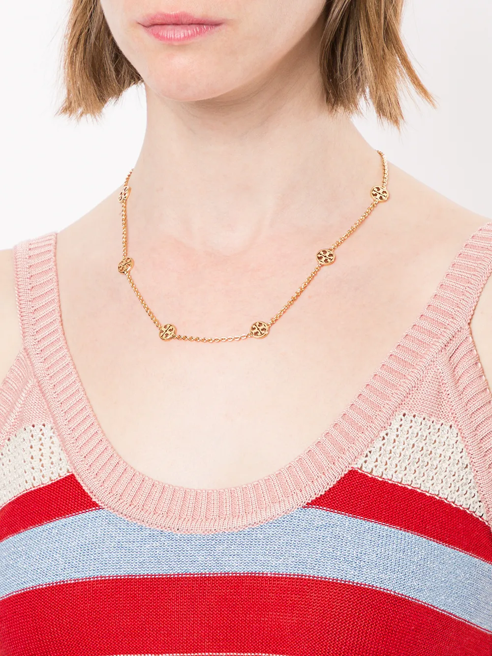 Women Tory Burch Delicate Logo Necklace - Image 2