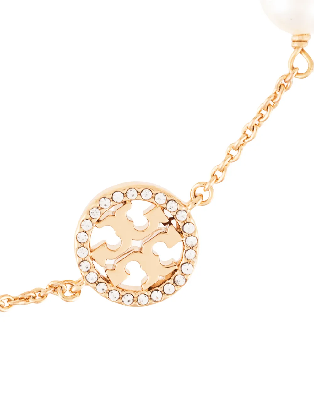 Women Tory Burch CRYSTAL PEARL DELICATE LOGO BRACELET - Image 3