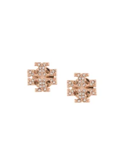Women Tory Burch CRYSTAL LOGO STUD EARRING