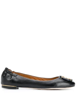 Women Tory Burch Logo Embellished Ballerinas