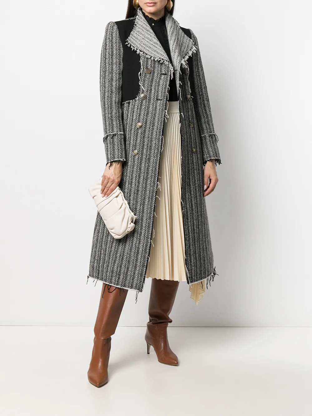 Women Tory Burch Double-breasted Raw-cut Coat - Image 2