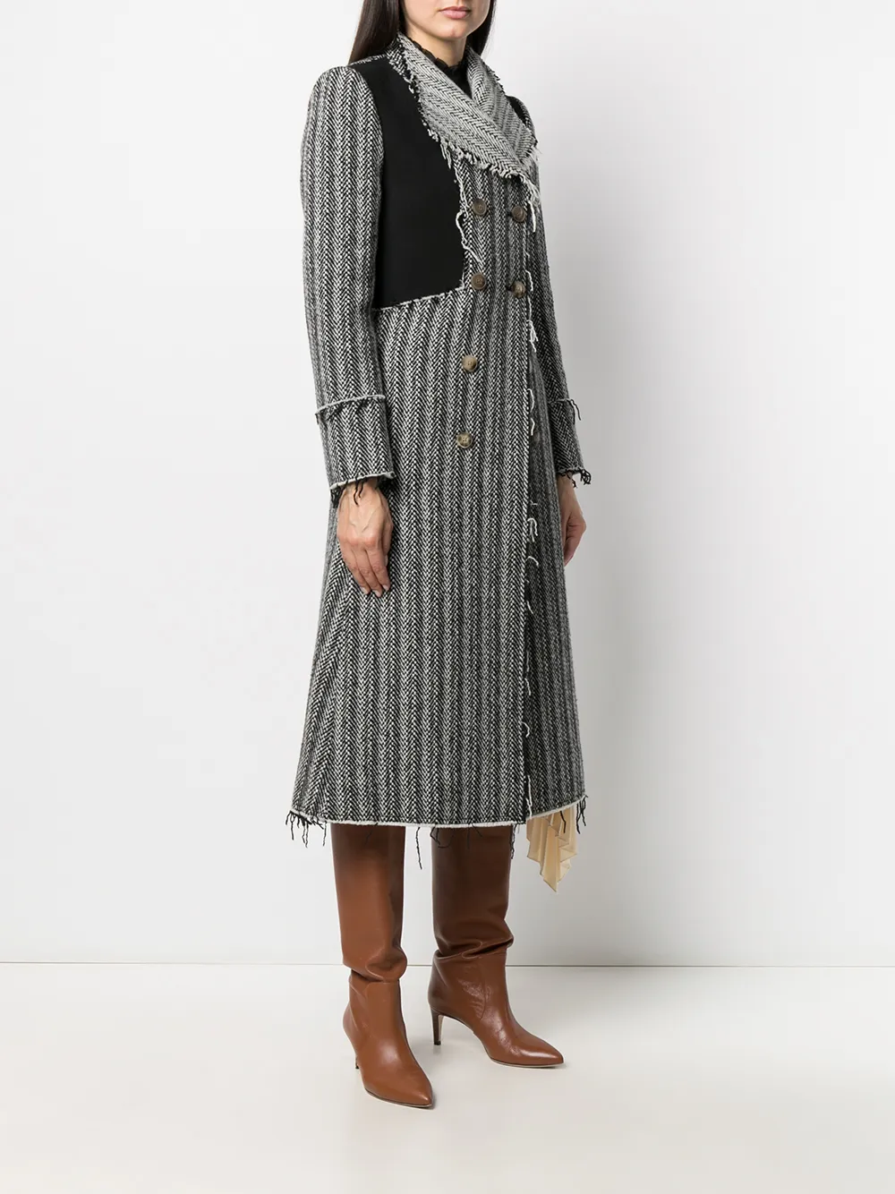 Women Tory Burch Double-breasted Raw-cut Coat - Image 3