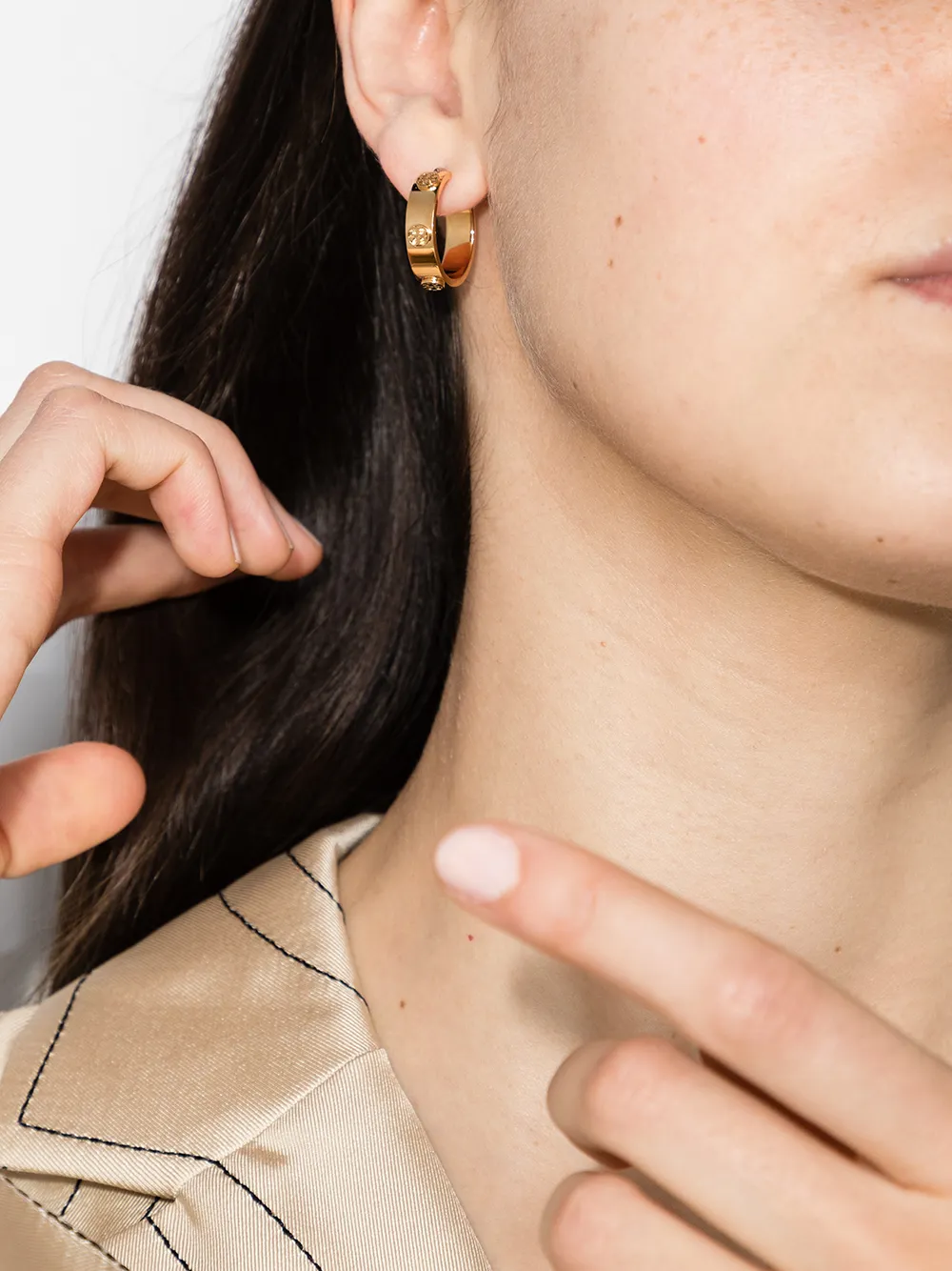 Women Tory Burch Miller Stud Hoop Earrings - Image 5