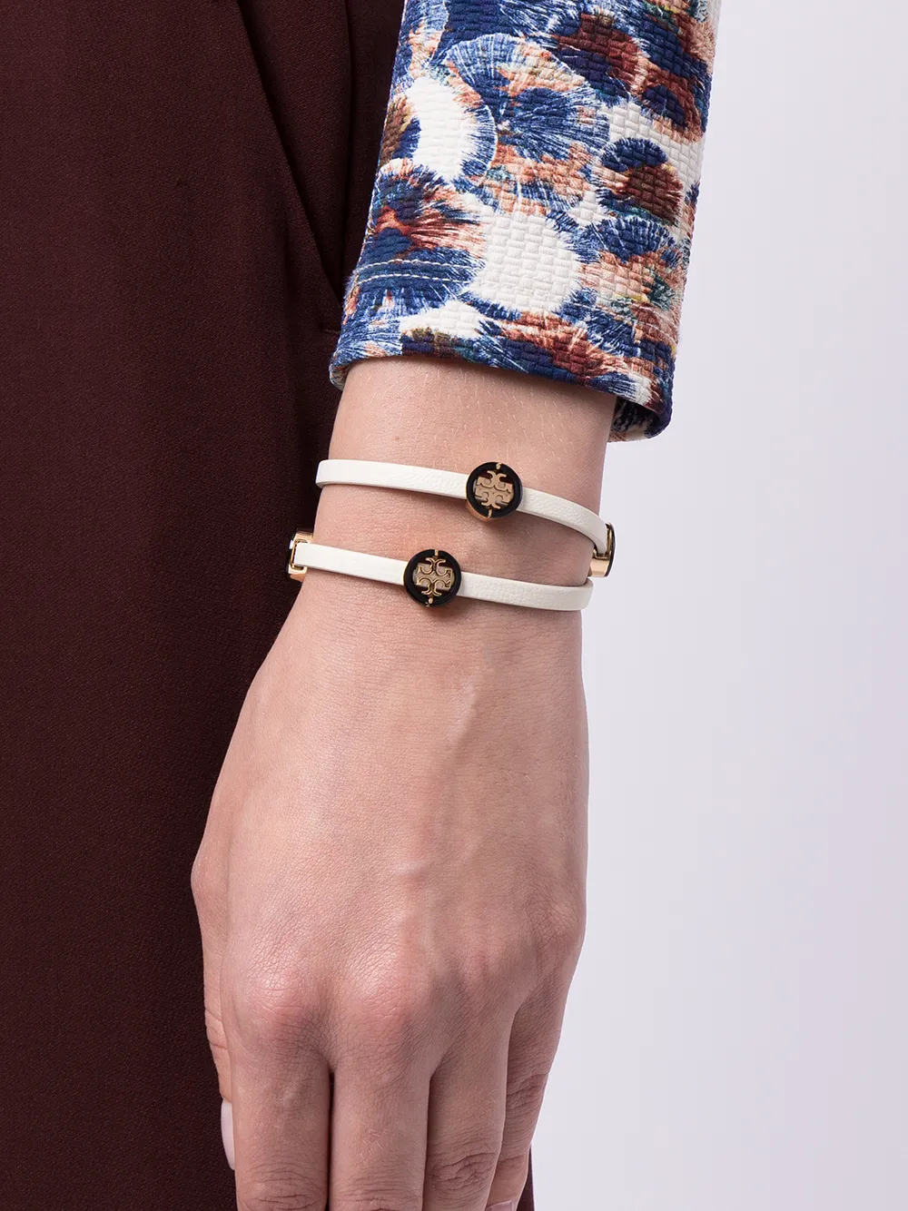 Women Tory Burch Miller Two-tone Double-wrap Bracelet - Image 2