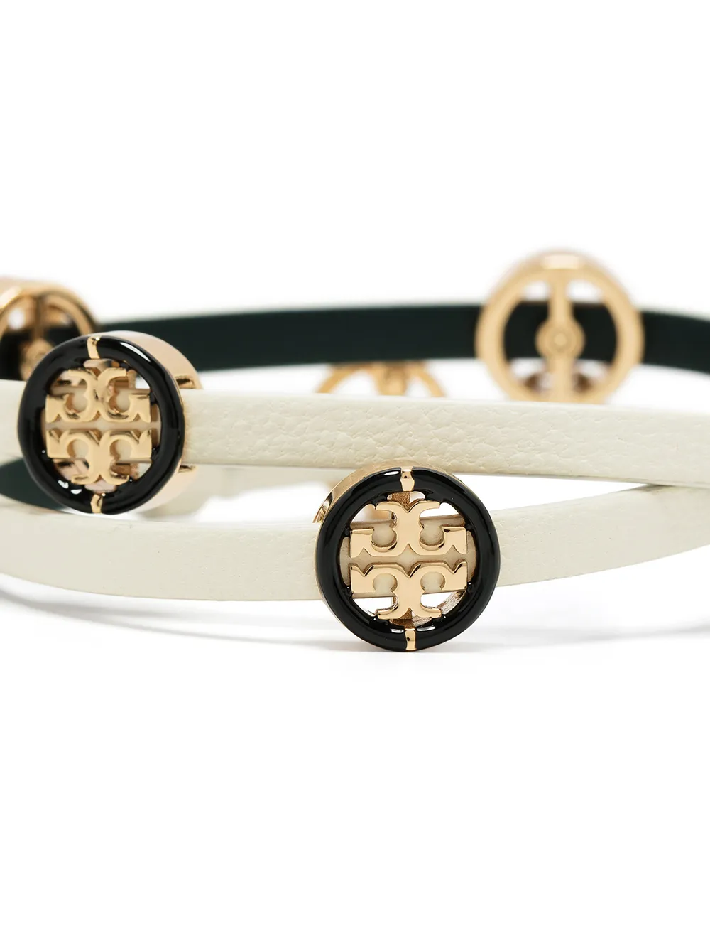 Women Tory Burch Miller Two-tone Double-wrap Bracelet - Image 3