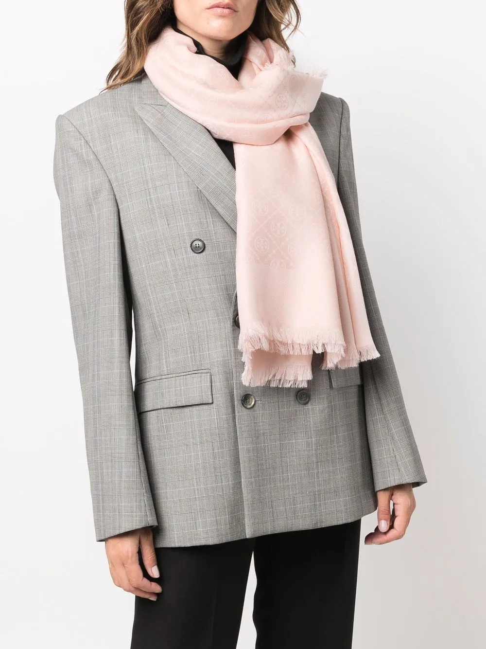 Women Tory Burch Fine-knit Fringed Scarf - Image 2