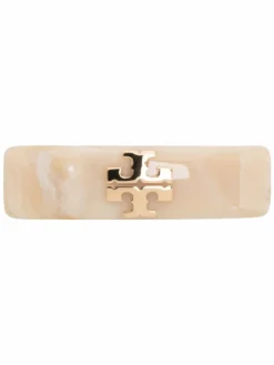 Women Tory Burch Kira Logo-charm Barrete Hair Clip