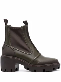 Women Tory Burch Chunky-sole Leather Ankle Boots