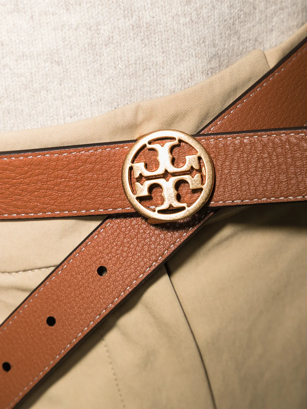 Women Tory Burch Double T Reversible Belt - Image 4
