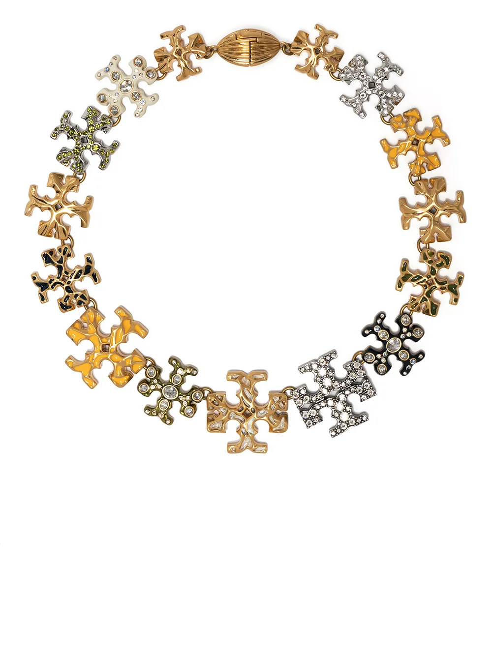 Women Tory Burch Embellished Logo Necklace