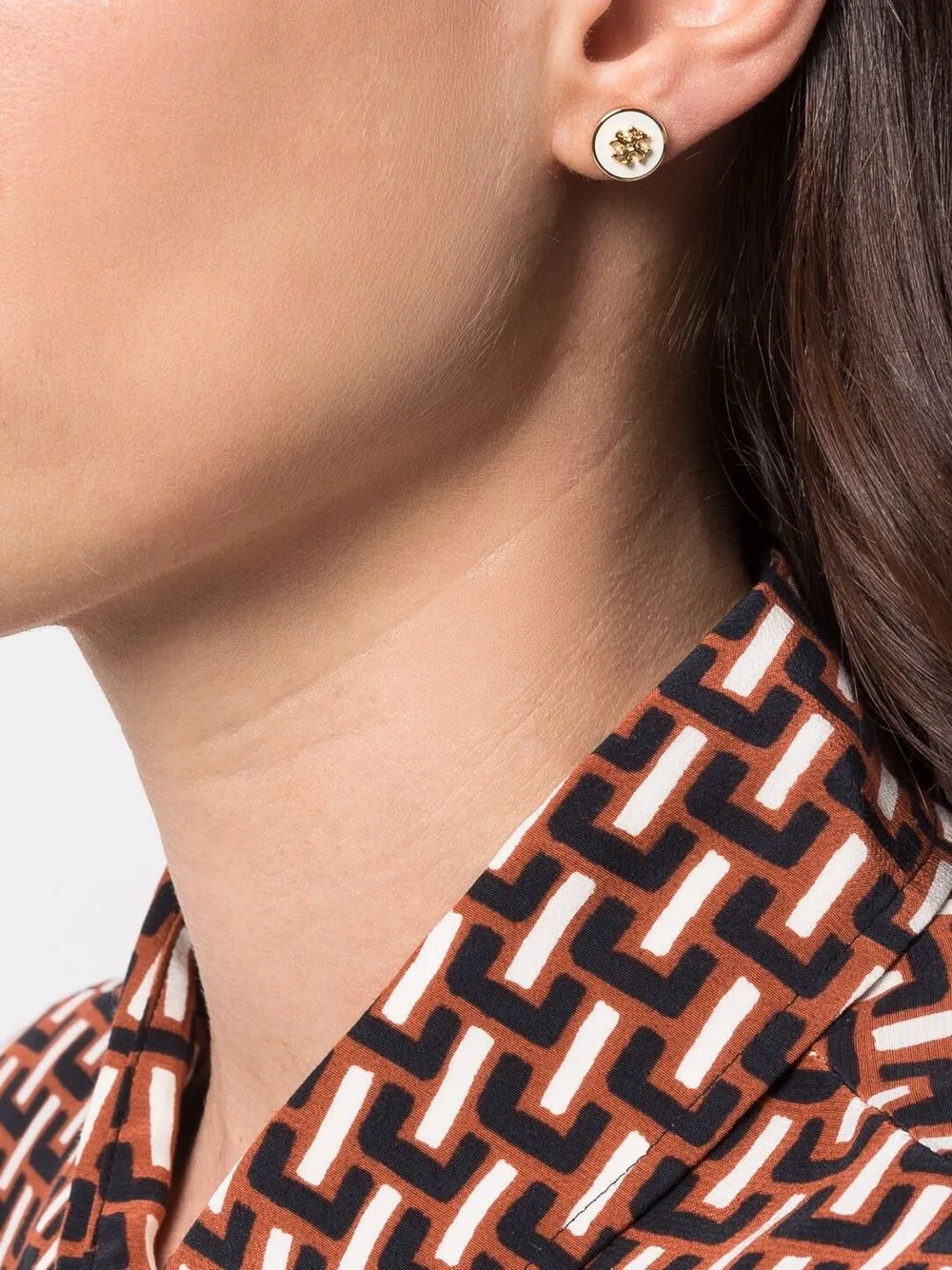 Women Tory Burch KIRA ENAMEL CIRCLE-STUD EARRING - Image 2