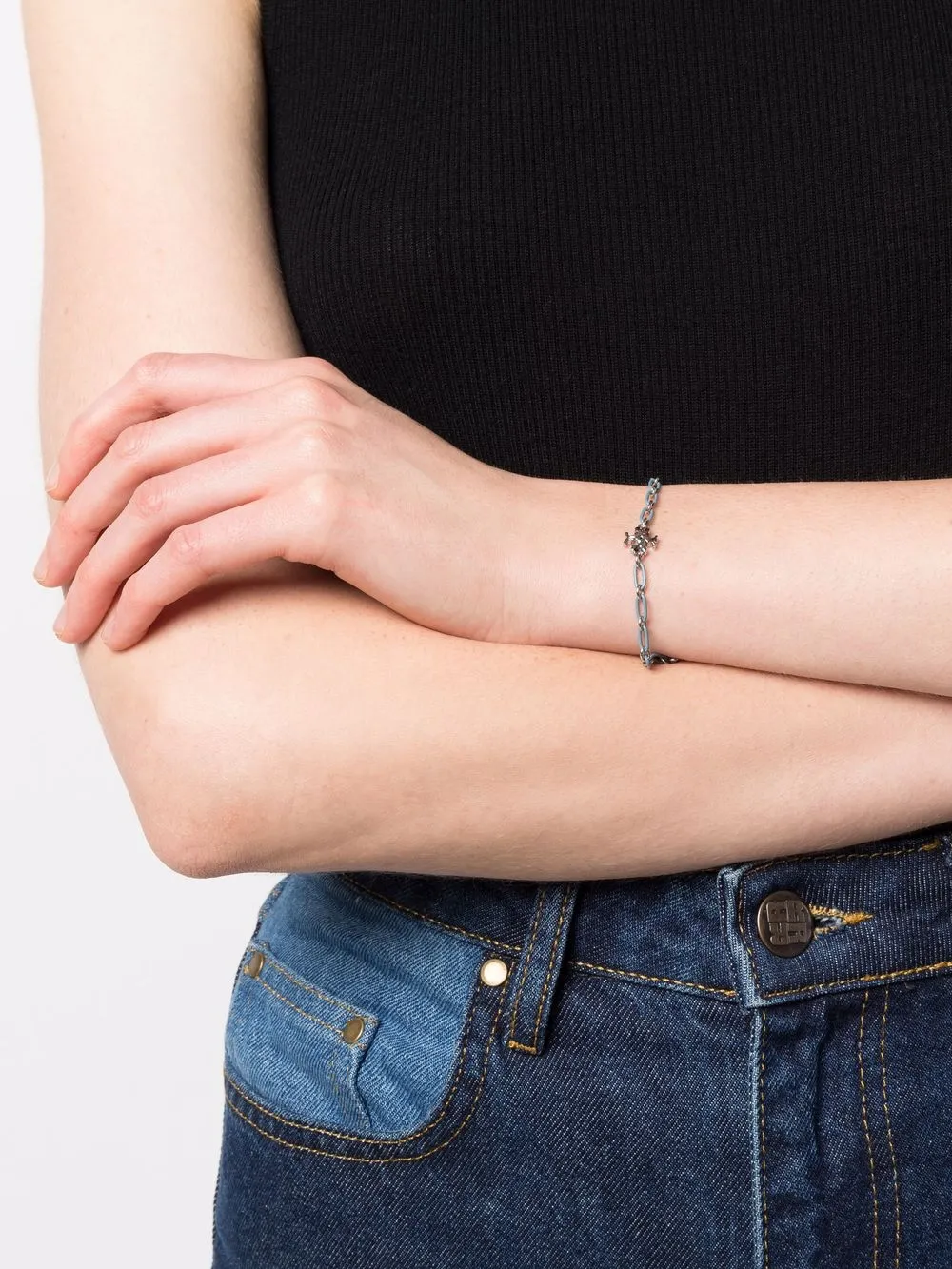 Women Tory Burch Logo-charm Chain-link Bracelet - Image 2