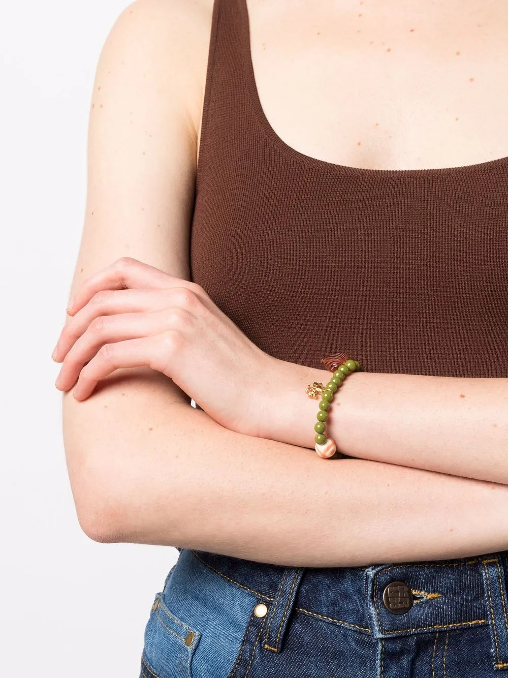 Women Tory Burch Charm-detail Enamel Bracelet - Image 2