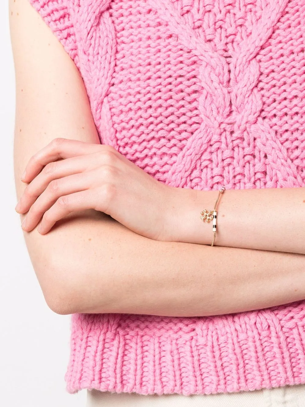 Women Tory Burch Logo-charm Bracelet - Image 2