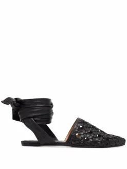 Women Tory Burch Interwoven Leather Sandals