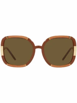 Women Tory Burch Logo-hinge Square-frame Sunglasses