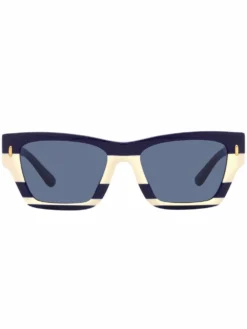 Women Tory Burch Stripe-print Frame Sunglasses