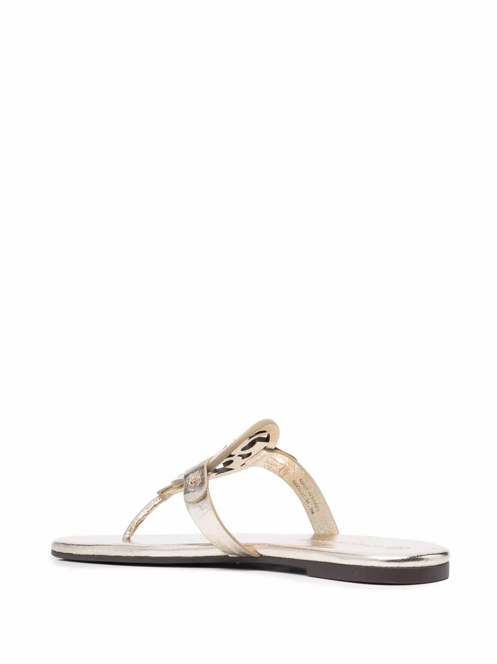 Women Tory Burch Ciabatte Miller Metallic-effect Sandals - Image 3