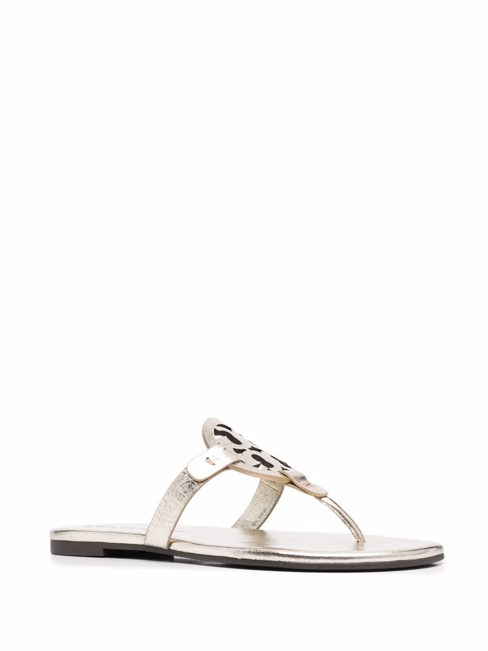 Women Tory Burch Ciabatte Miller Metallic-effect Sandals - Image 2