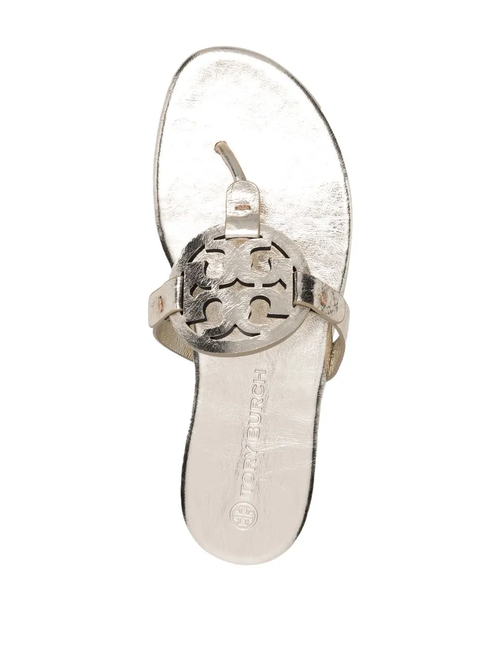 Women Tory Burch Ciabatte Miller Metallic-effect Sandals - Image 4