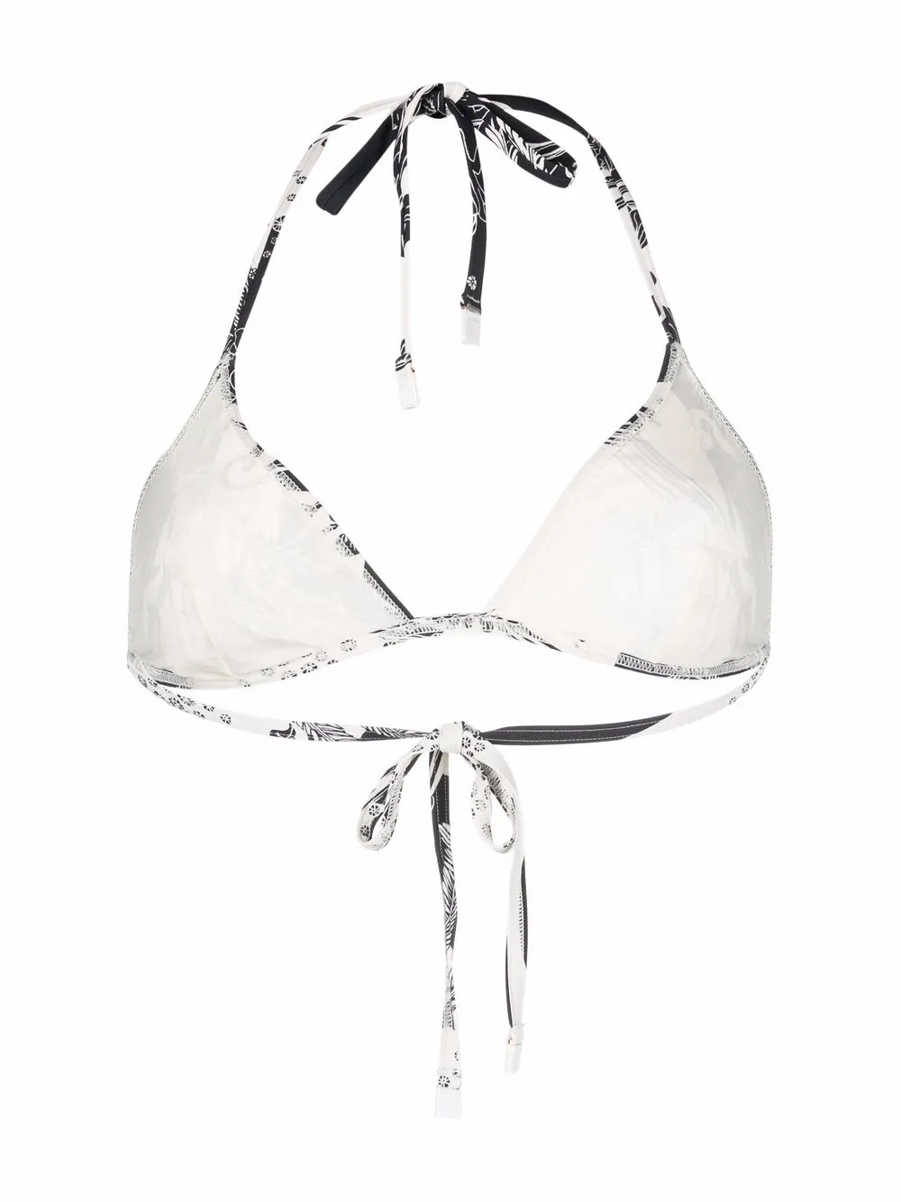 Women Tory Burch Botanical-print Tie-fastening Bikini Top - Image 2