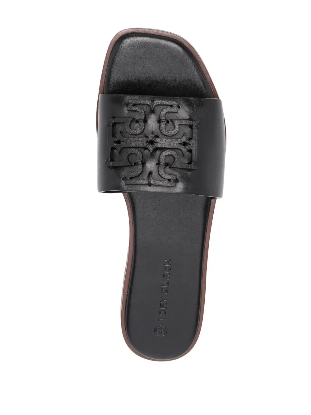 Women Tory Burch Ines Logo-patch Slides - Image 4