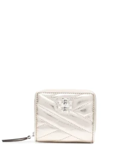 Women Tory Burch Metallic-effect Quilted Wallet