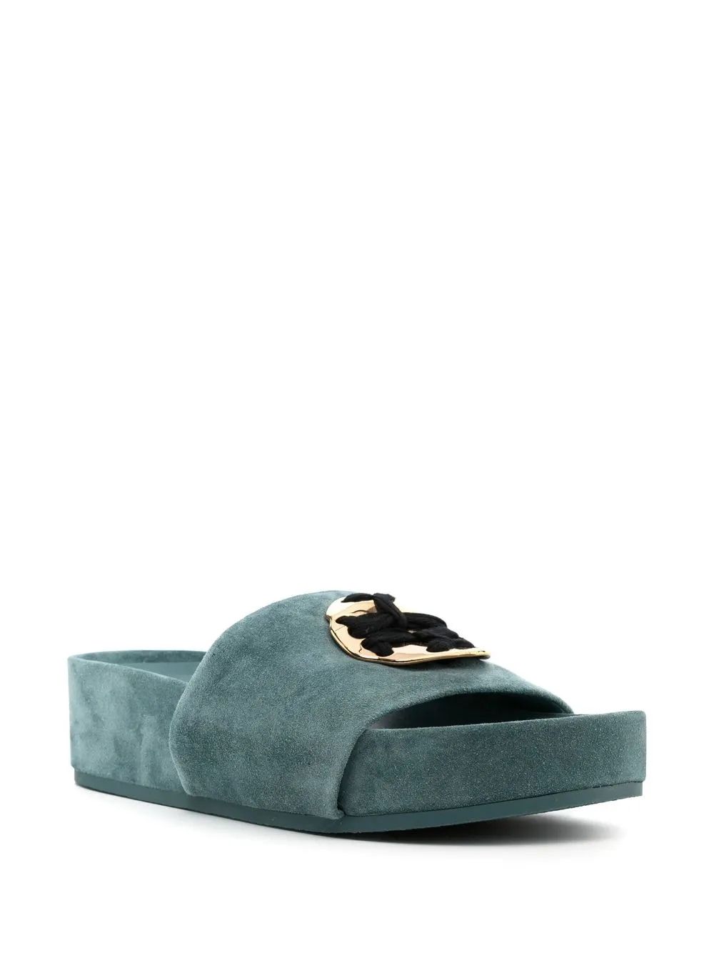 Women Tory Burch Logo-plaque Platform Sandals - Image 2