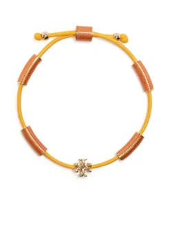 Women Tory Burch Kira Guilloche Leather Bracelet