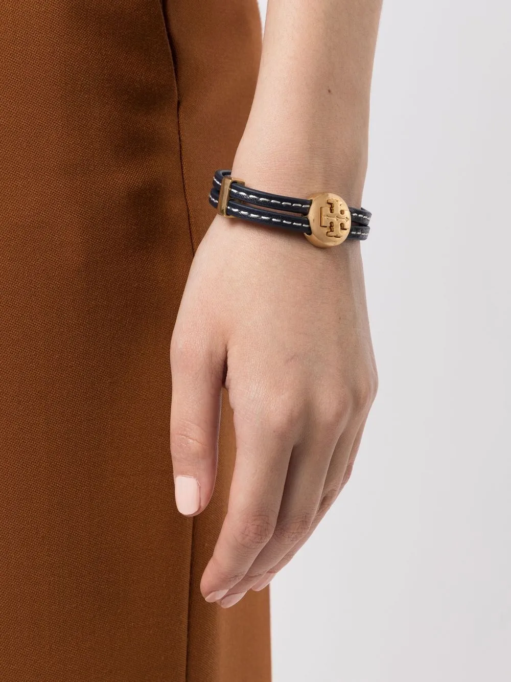 Women Tory Burch Double T Double-strap Bracelet - Image 2