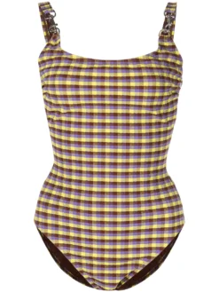 Women Tory Burch Woven Clip Tank Swimsuit