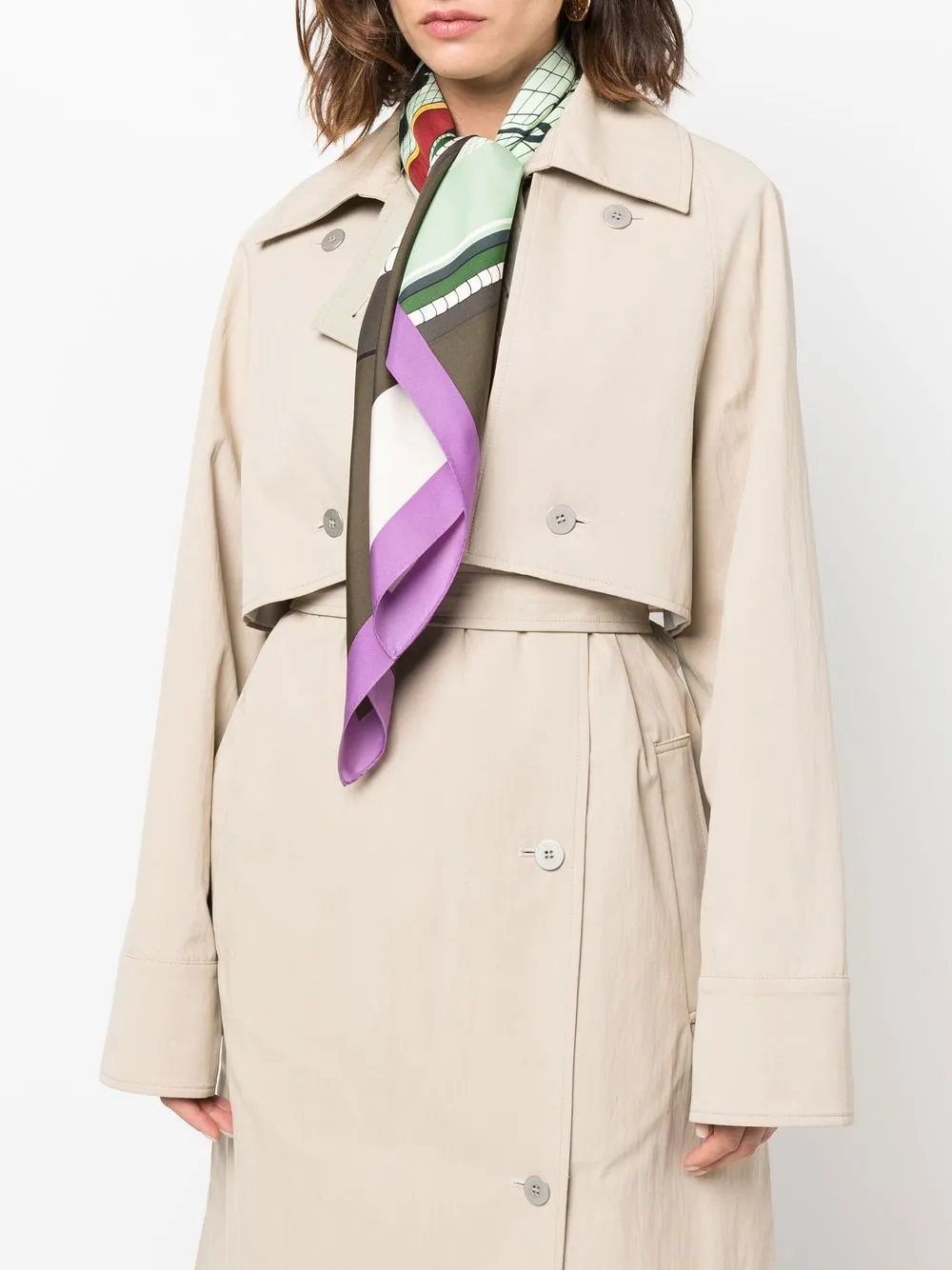 Women Tory Burch Pelican Reef Logo-print Scarf - Image 2