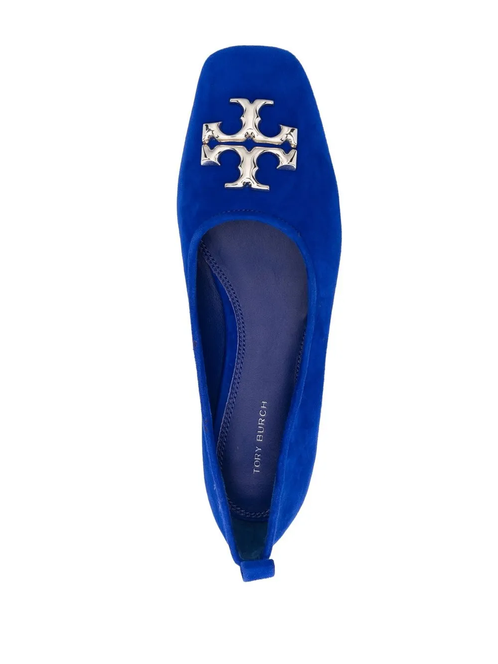 Women Tory Burch Logo-plaque Suede-leather Pumps - Image 4