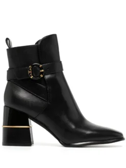 Women Tory Burch Logo Buckle 70mm Ankle Boots
