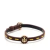 Women Tory Burch Miller Logo-plaque Leather Bracelet