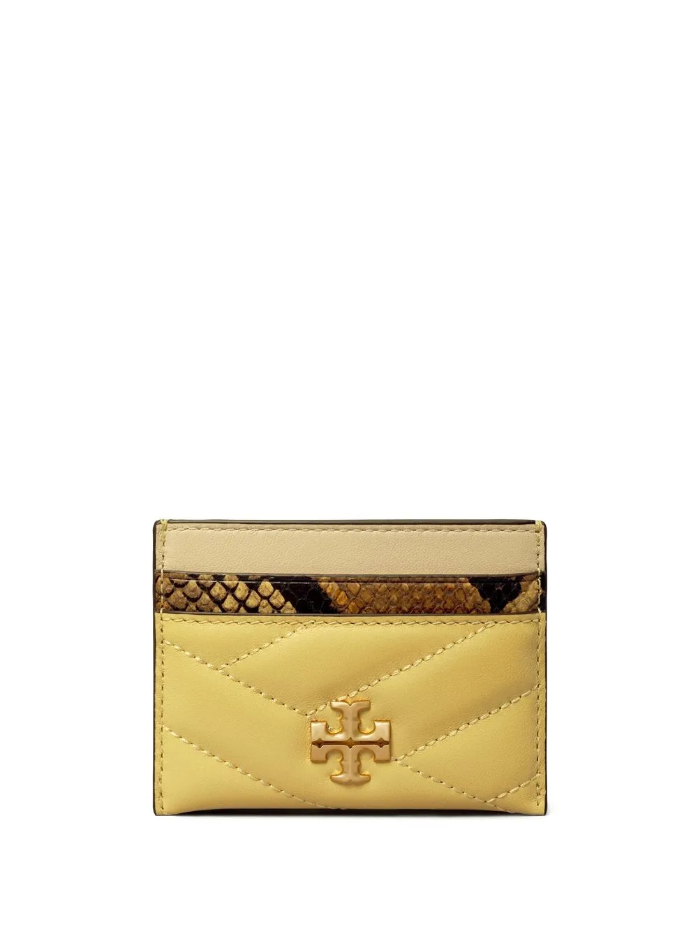 Women Tory Burch Snakeskin-print Chevron Leather Cardholder