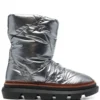 Women Tory Burch Metallic-finish Quilted Boots