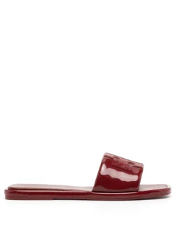 Women Tory Burch Logo-patch High-shine Slides