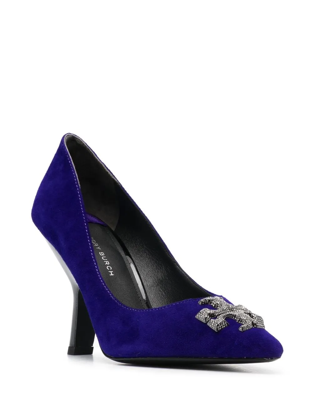 Women Tory Burch Logo Buckle Suede Pumps - Image 2
