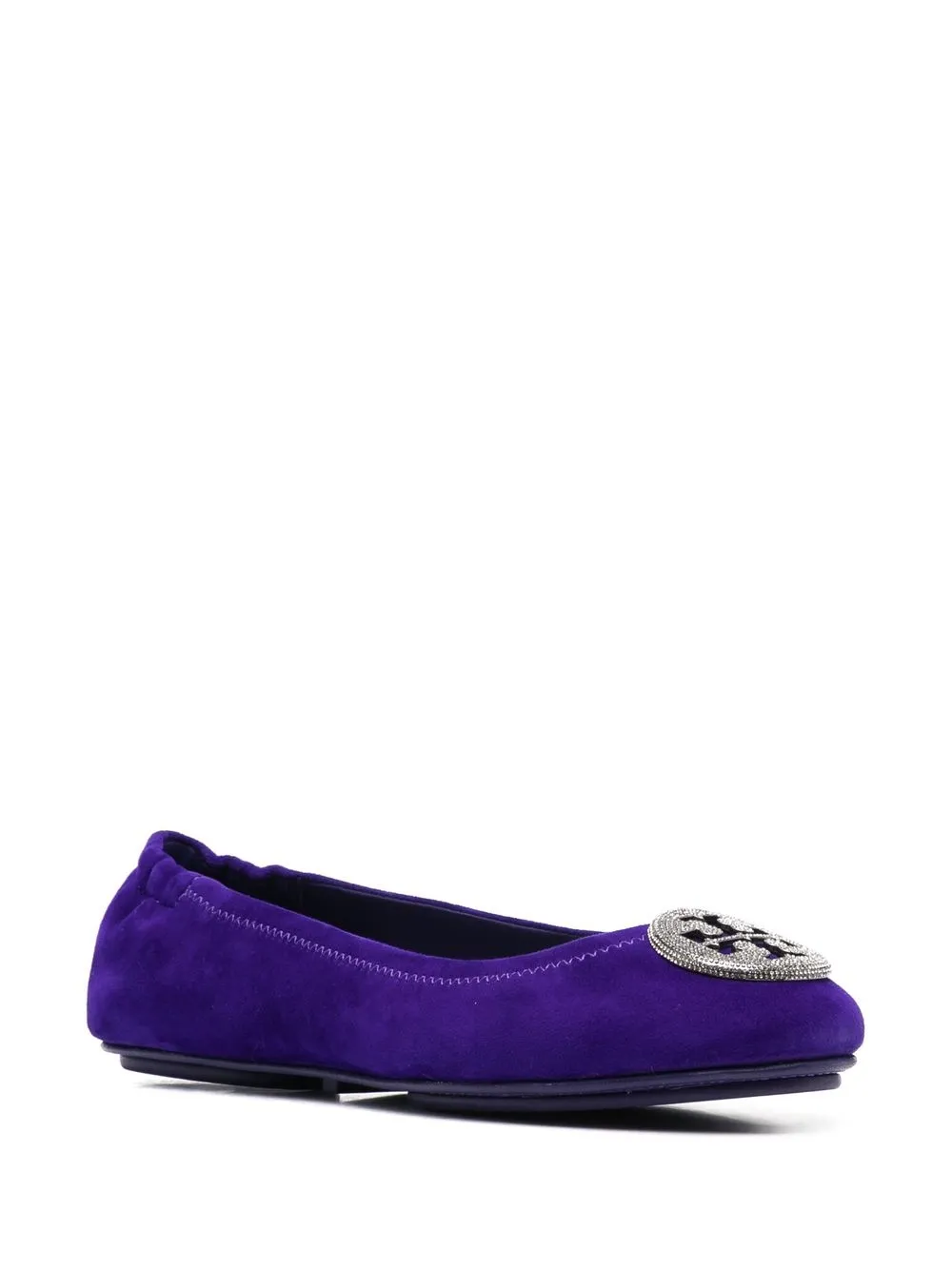 Women Tory Burch Minnie Suede Ballerina Shoes - Image 2