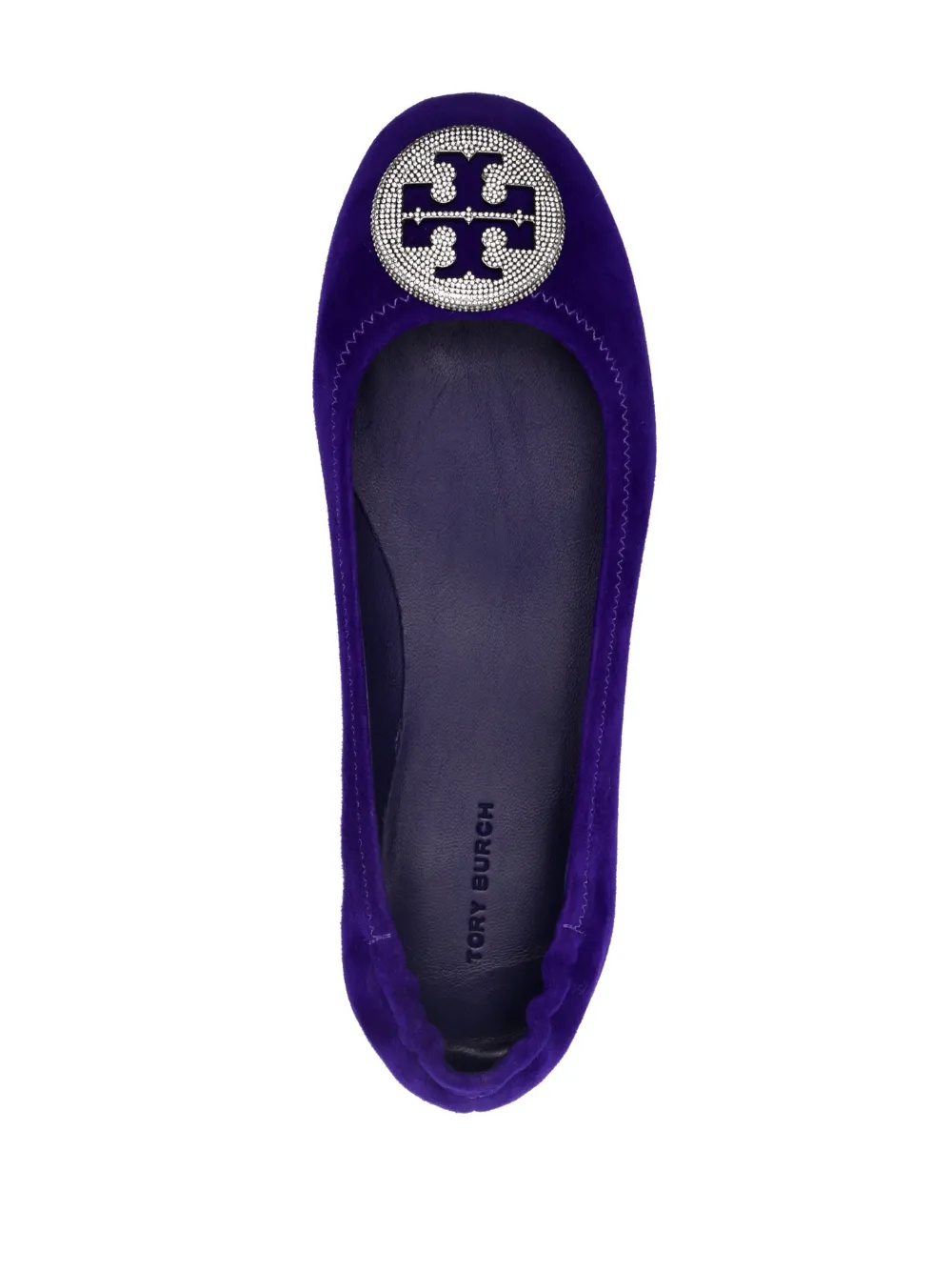 Women Tory Burch Minnie Suede Ballerina Shoes - Image 4