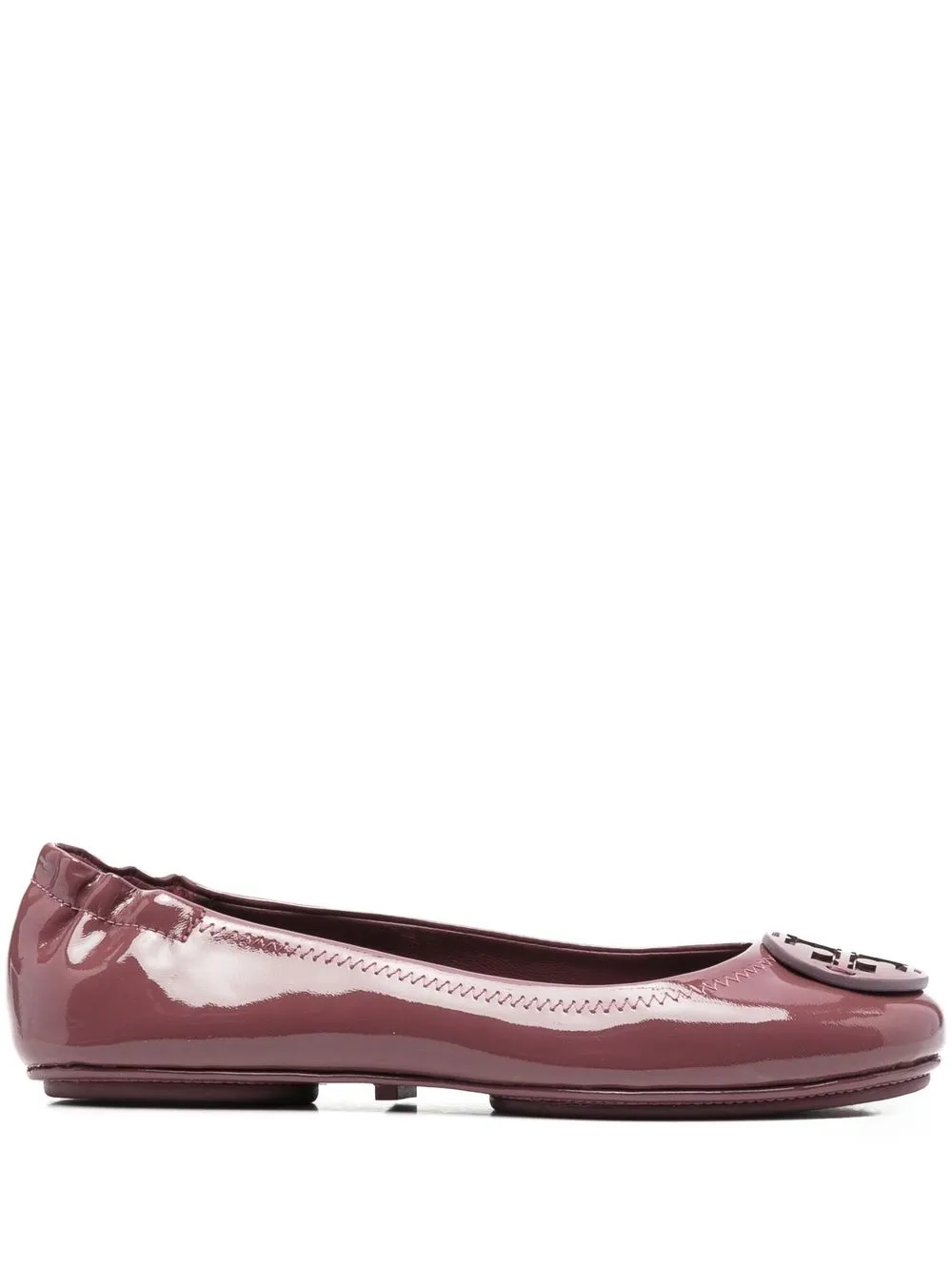 Women Tory Burch Minnie Patent-finish Ballerina