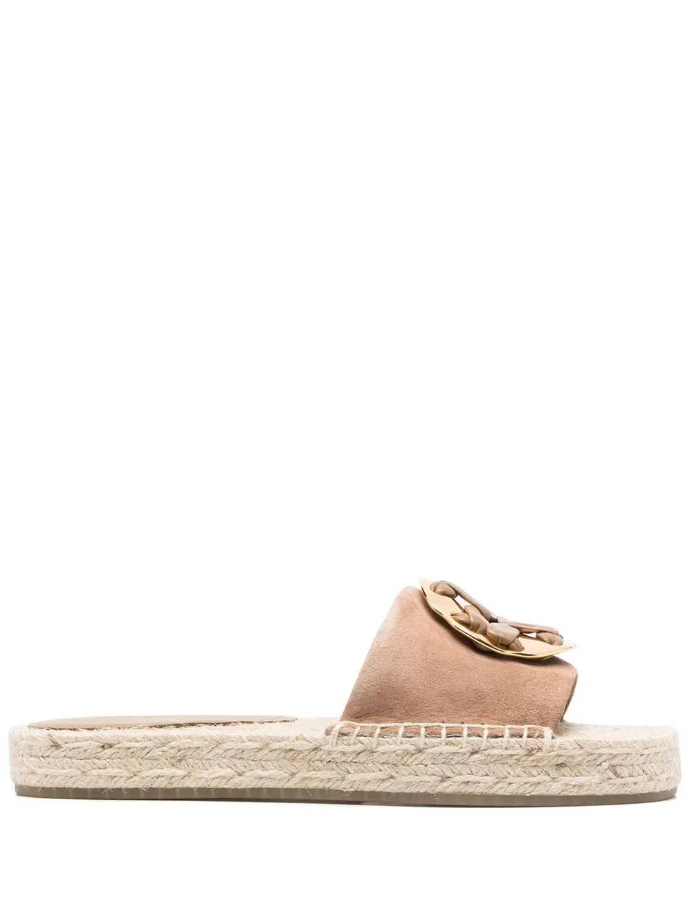 Women Tory Burch Woven Double T Espadrille Slide