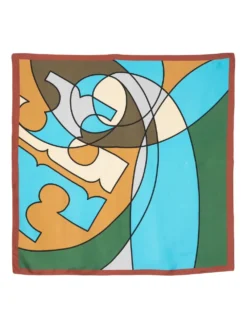 Women Tory Burch Geometric-print Silk Scarf