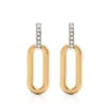Women Tory Burch Crystal-embellished Long Hoop Earrings
