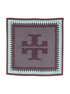 Women Tory Burch Logo-print Silk Scarf
