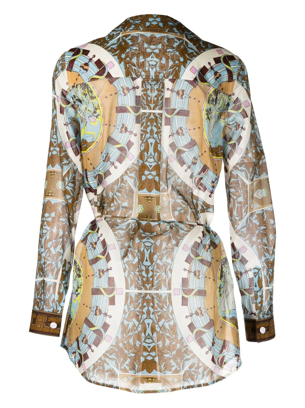 Women Tory Burch Graphic-print Long-sleeve Beach Shirt - Image 2