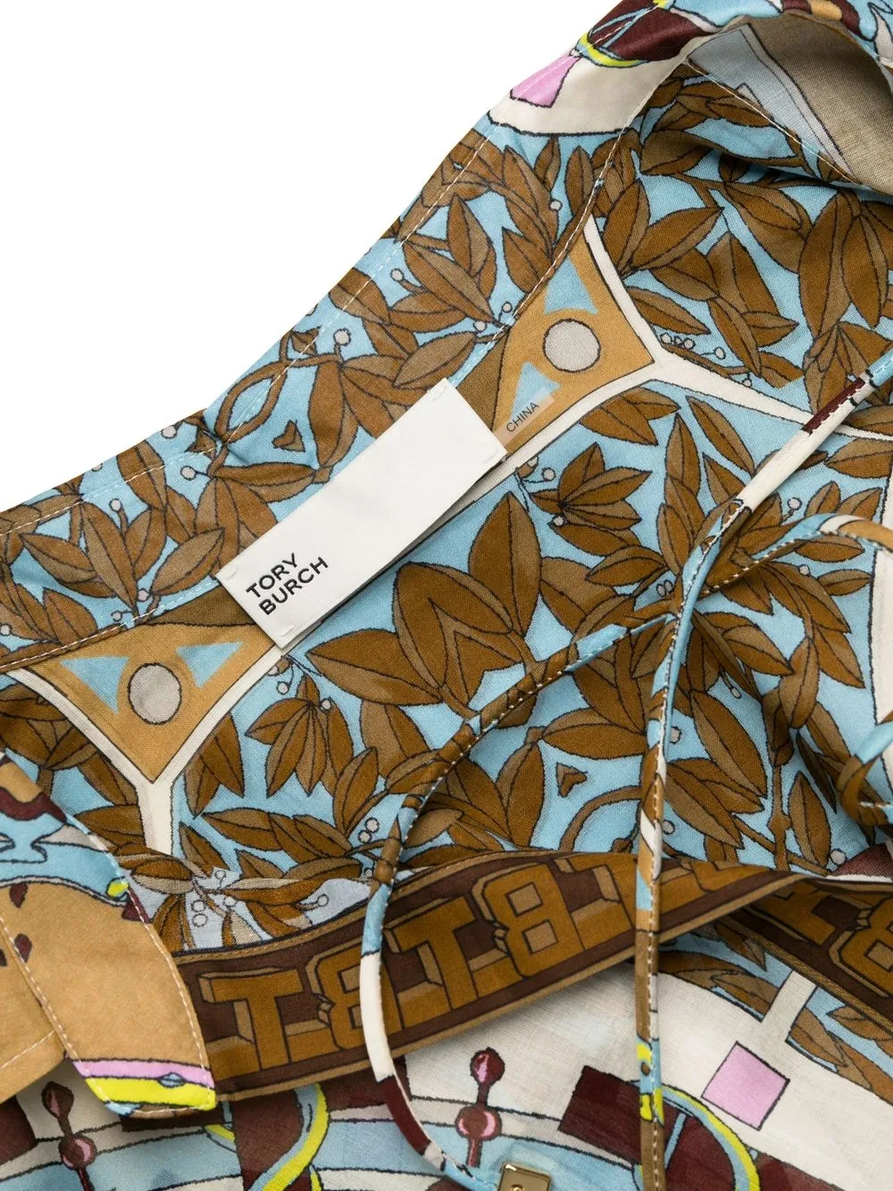 Women Tory Burch Graphic-print Long-sleeve Beach Shirt - Image 3